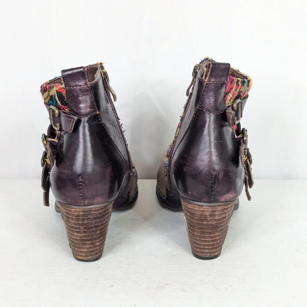 Spring Step L'Artiste Redding Buckle Multicolored Ankle Booties